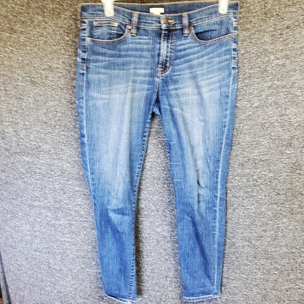 J.Crew Stretch Toothpick Skinny Jeans Medium Wash Denim Size 31 Style B8320